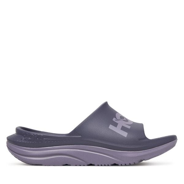 Klapki Hoka. Fioletowe kalosze damskie HOKA, bez wzorów, bez obcasa. Za 249.99 zł.
