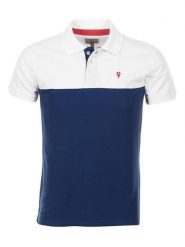 Degré Celsius Koszulka polo "Caloste" w kolorze granatowo-białym rozmiar: M. Białe koszulki polo męskie Degré Celsius, m, bez wzorów, z bawełny, bez ramiączek. Za 82.99 zł.