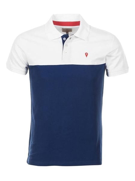 Peak Mountain Koszulka polo "Caloste" w kolorze granatowo-białym rozmiar: L. Białe koszulki polo męskie Peak Mountain, l, bez wzorów, z bawełny, bez ramiączek. Za 73.95 zł.