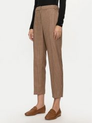 Tommy Hilfiger Spodnie materiałowe WW0WW42965 Beżowy Regular Fit. Brązowe spodnie materiałowe damskie Tommy Hilfiger, bez wzorów, z materiału. Za 369.99 zł.