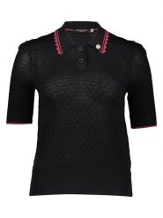Scotch & Soda Koszulka polo w kolorze czarnym rozmiar: L. Czarne bluzki damskie Scotch & Soda, l, bez wzorów, ze splotem, bez kołnierzyka, bez ramiączek. Za 143.90 zł.