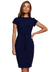 Stylove Sukienka w kolorze grantowym rozmiar: M. Niebieskie sukienki damskie Stylove, m, bez wzorów, bez kołnierzyka, bez ramiączek, midi. Za 227.85 zł.
