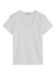 Marc O´Polo Koszulka w kolorze białym rozmiar: S. Białe bluzki damskie s, bez wzorów, z bawełny, bez kołnierzyka, bez ramiączek. Za 87.40 zł.