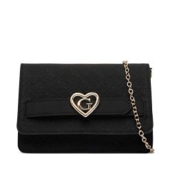 Torebka Guess. Czarne listonoszki damskie Guess, z aplikacjami, bez dodatków. Za 284.99 zł.