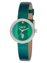 U.S. Polo Assn. Zegarek kwarcowy w kolorze srebrno-zielonym rozmiar: onesize. Zielone, analogowe zegarki damskie U.S. Polo Assn., metalowe. Za 173.99 zł.