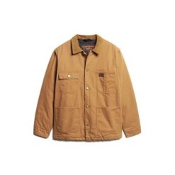 Kurtka z czterema kieszeniami Superdry. Brązowe kurtki męskie Superdry., na zimę, m, z aplikacjami, z bawełny, casualowe, bez kaptura. Za 467.85 zł.