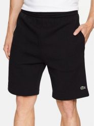 Lacoste Szorty sportowe GH9627 Czarny Regular Fit. Czarne szorty męskie Lacoste, bez wzorów, z bawełny, sportowe. Za 369.99 zł.
