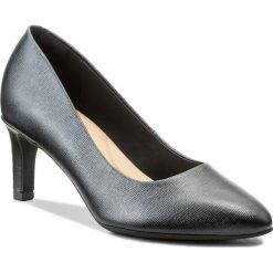 Półbuty CLARKS - Calla Rose 261318574 Black Leather. Czarne półbuty damskie Clarks, bez wzorów, ze skóry, bez obcasa, na obcasie. W wyprzedaży za 189.00 zł.