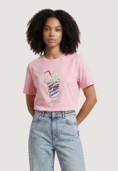Koszulka crop top Kobieta ONLY Onlburst Life S/S Popcorn Top Box Jrs. Niebieskie t-shirty damskie Only, m, bez wzorów, z bawełny, bez kołnierzyka. Za 149.10 zł.