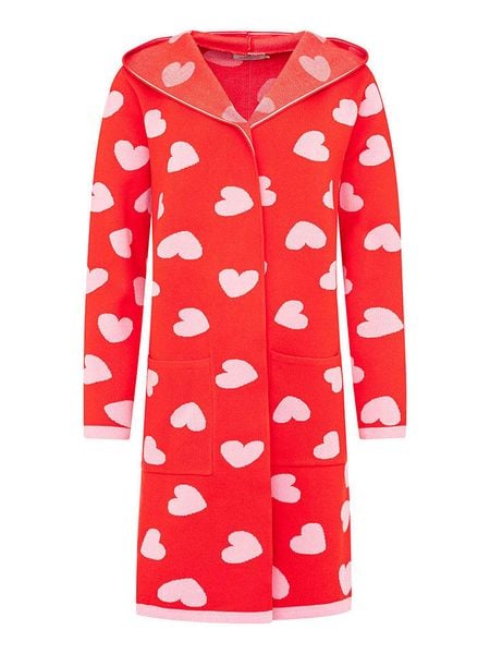 Zwillingsherz Kardigan w kolorze czerwonym rozmiar: L/XL. Czerwone kardigany damskie Zwillingsherz, l, bez wzorów. Za 208.83 zł.