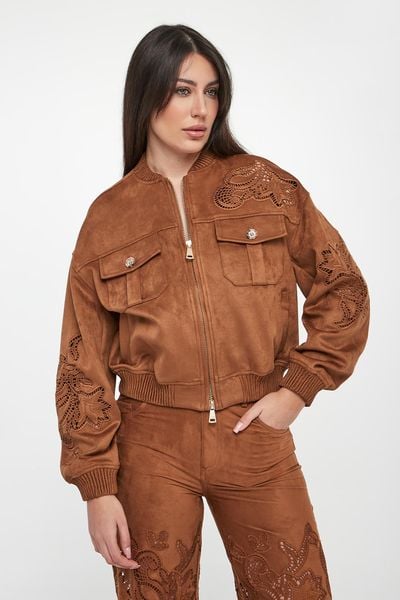 Kurtka damska z imitacji zamszu ERMANNO FIRENZE. Kurtki damskie Ermanno Firenze, bez wzorów, bez kaptura. Za 2,689.00 zł.