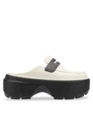 Crocs Klapki Stomp Loafer Clog 209937 Szary. Szare klapki damskie Crocs, bez wzorów, z tworzywa sztucznego, bez obcasa. Za 269.99 zł.