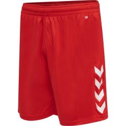 Spodenki piłkarskie męskie Hummel Core XK Poly Shorts. Czerwone szorty męskie HUMMEL, bez kołnierzyka. Za 77.50 zł.