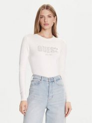 Guess Sweter W5BR40 Z2NQ2 Écru Regular Fit. Swetry klasyczne damskie Guess, s, z wiskozy, bez kołnierzyka. Za 349.99 zł.