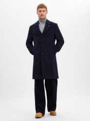 Finshley & Harding London płaszcz wełniany Mężczyźni Wełna (100%) niebieski, 48. Niebieskie płaszcze męskie Finshley & Harding London, m, bez wzorów, z wełny, biznesowe. Za 899.95 zł.