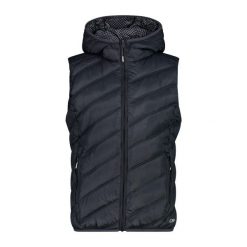 Damska kurtka bez rękawów z kapturem CMP. Szare kurtki damskie CMP, bez wzorów, z kapturem. Za 435.50 zł.