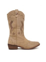 Tommy Hilfiger Kowbojki T3A6-35194-1429 Beżowy. Brązowe botki dziewczęce Tommy Hilfiger, bez wzorów, ze skóry, bez ramiączek. Za 584.99 zł.