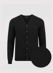 PAKO LORENTE – Męski kardigan w kolorze czarnym. Czarne kardigany męskie Pako Lorente, na jesień, m, bez wzorów, z poliamidu, bez kołnierzyka. Za 149.99 zł.