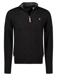 Geographical Norway Kardigan "Fregate" w kolorze czarnym rozmiar: M. Czarne kardigany męskie Geographical Norway, m, bez wzorów, bez kołnierzyka. Za 170.07 zł.