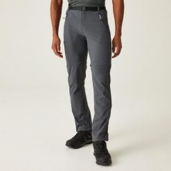 Xert Stretch III Zip Off męskie trekkingowe spodenki. Szare szorty męskie Regatta, bez kołnierzyka. W wyprzedaży za 414.00 zł.