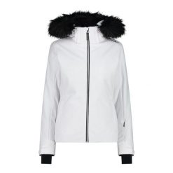 Kurtka damska narciarska CMP 34W4546F. Białe kurtki damskie CMP, na zimę, l, bez wzorów, z softshellu, z kapturem. Za 849.99 zł.
