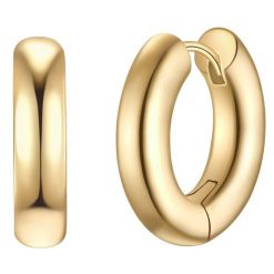 Yokoamii Kolczyki kola z pozlacanej metalowej stopu 1 ct Damski. Żółte kolczyki damskie Yokoamii, metalowe. Za 159.99 zł.