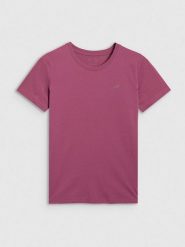 4F Koszulka w kolorze różowym rozmiar: XXL. Różowe bluzki damskie 4f, xxl, bez wzorów, z bawełny, bez kołnierzyka. Za 39.21 zł.