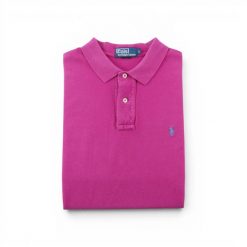 Polo Ralph Lauren koszulka męska z krótkim rękawem różowa. Czerwone koszulki polo męskie Ralph Lauren, l, bez wzorów, bez ramiączek. Za 149.06 zł.
