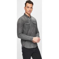 Tom Tailor Denim - Koszula. Szare koszule męskie Tom Tailor Denim, l, bez wzorów, z bawełny, bez kołnierzyka, bez ramiączek. W wyprzedaży za 99.90 zł.