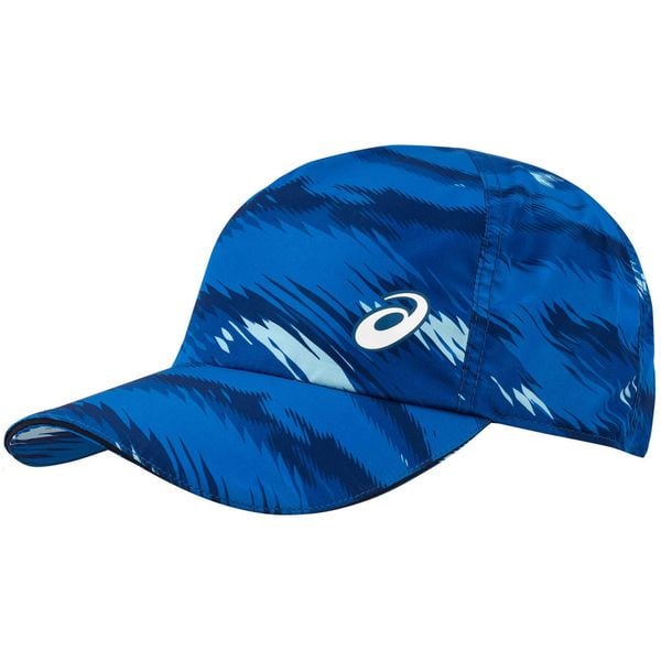 Czapka z daszkiem ASICS GRAPHIC PERFORMANCE CAP 3043A068-400. Niebieskie czapki męskie Asics, bez wzorów, sportowe. Za 90.00 zł.