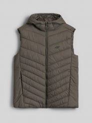 4F Bezrękawnik z wypełnieniem syntetycznym męski - khaki M. Brązowe kamizelki męskie 4f, m, z materiału. Za 229.99 zł.