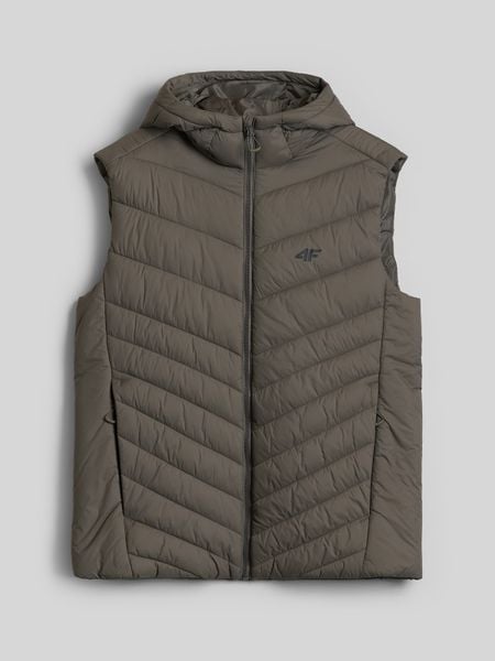 4F Bezrękawnik z wypełnieniem syntetycznym męski - khaki M. Brązowe kamizelki męskie 4f, m, z materiału. Za 229.99 zł.