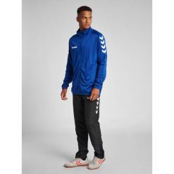 Bluza sportowa dla dorosłych Hummel Core Poly Jacket. Niebieskie bluzy sportowe damskie HUMMEL, xl, bez wzorów, bez ramiączek, bez kaptura. Za 89.00 zł.