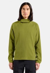 Bluza męska ODLO Mid layer hoody CUBIC. Zielone bluzy z kapturem męskie Odlo, m, z materiału. Za 319.99 zł.