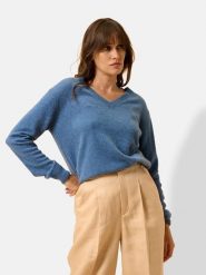 Just Cashmere Kaszmirowy sweter "Nora" w kolorze niebieskim rozmiar: S. Niebieskie swetry klasyczne damskie Just Cashmere, s, z kaszmiru, bez kołnierzyka. Za 370.71 zł.