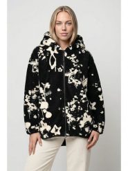 Alife and kickin Kurtka pluszowa "Jacqueline" w kolorze czarno-kremowym rozmiar: M. Czarne kurtki damskie Alife and Kickin, m, bez wzorów, bez kaptura. Za 173.99 zł.