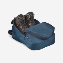 Pokrowiec na buty turystyczne i trekkingowe. Niebieskie buty trekkingowe męskie FORCLAZ, z materiału, bez zapięcia, trekkingowe. Za 34.99 zł.