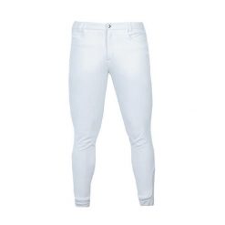 Spodnie jeździeckie o pełnej przyczepności Equestrian Stockholm Jump Active. Niebieskie spodnie materiałowe męskie EQUESTRIAN STOCKHOLM, bez wzorów, z materiału. Za 825.65 zł.