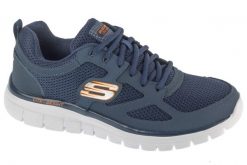 Buty sportowe Sneakersy męskie, Burns-Agoura. Niebieskie buty sportowe na co dzień męskie Skechers, z materiału, bez zapięcia, trekkingowe. Za 199.99 zł.