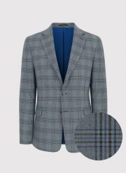 PAKO LORENTE – Szara marynarka casualowa w kratkę. Szare marynarki męskie Pako Lorente, bez wzorów, z jeansu. Za 549.99 zł.