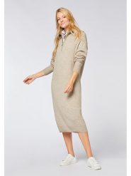 Polo Sylt Sukienka dzianinowa w kolorze beżowym rozmiar: XL. Brązowe sukienki damskie Polo Sylt, na co dzień, xl, bez wzorów, z dzianiny, bez kołnierzyka, bez ramiączek, midi, proste. Za 192.79 zł.