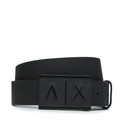 Pasek Męski Armani Exchange. Czarne paski męskie Armani Exchange, bez wzorów. Za 379.99 zł.