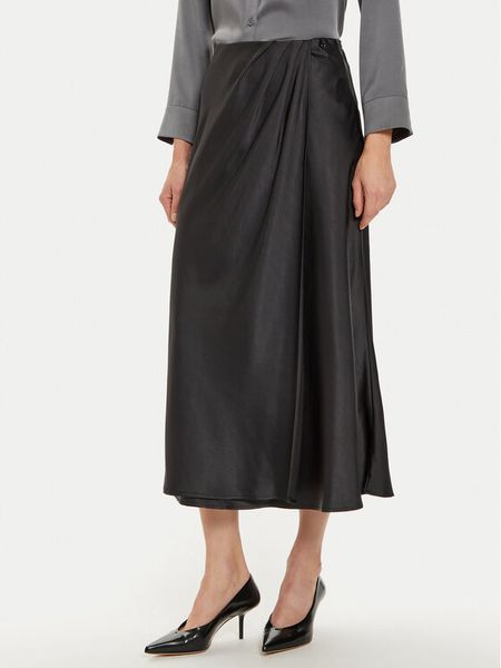 Guess Spódnica midi Anastasia W4BD56 WGIG2 Czarny Regular Fit. Czarne spódniczki damskie Guess, l, z aplikacjami, z syntetyku, midi. Za 249.99 zł.