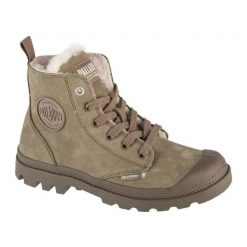 Buty Ocieplane Palladium Pampa Hi Zip Wl 95982-377 zielone. Zielone buty sportowe na co dzień damskie bez wzorów, z gumy, trekkingowe. Za 708.92 zł.
