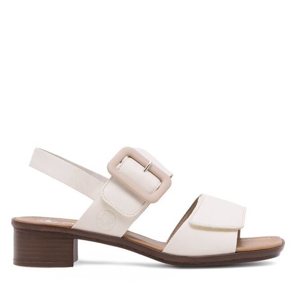 Sandały Rieker. Sandały damskie Rieker, bez wzorów, bez obcasa, na słupku. Za 269.99 zł.