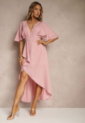 Różowa Asymetryczna Sukienka Koktajlowa Vices Ozdobiona Falbanką Nelioraia. Czerwone sukienki damskie Renee, na imprezę, na lato, m, z aplikacjami, z zamszu, eleganckie, z asymetrycznym kołnierzem, bez ramiączek, maxi, asymetryczne. W wyprzedaży za 90.99 zł.