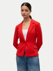 Vero Moda Marynarka Julia 10154123 Czerwony Regular Fit. Czerwone marynarki i żakiety damskie Vero Moda, bez wzorów, z syntetyku. Za 119.99 zł.