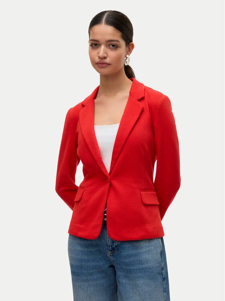 Vero Moda Marynarka Julia 10154123 Czerwony Regular Fit. Czerwone marynarki i żakiety damskie Vero Moda, bez wzorów, z wiskozy. Za 119.99 zł.