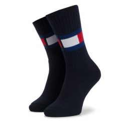 Skarpety długie Tommy Hilfiger. Niebieskie skarpetki męskie Tommy Hilfiger, bez wzorów. Za 39.99 zł.