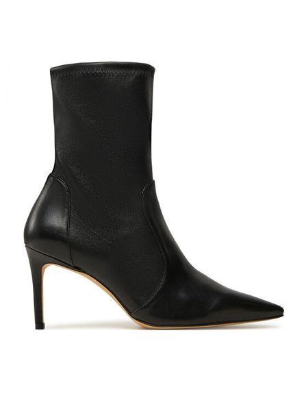 Stuart Weitzman Botki Stuart 85 Str Bootie SB657 Czarny. Czarne botki damskie Stuart Weitzman, ze skóry, bez obcasa, na szpilce, bez zapięcia. Za 1,479.00 zł.